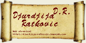 Đurđija Ratković vizit kartica